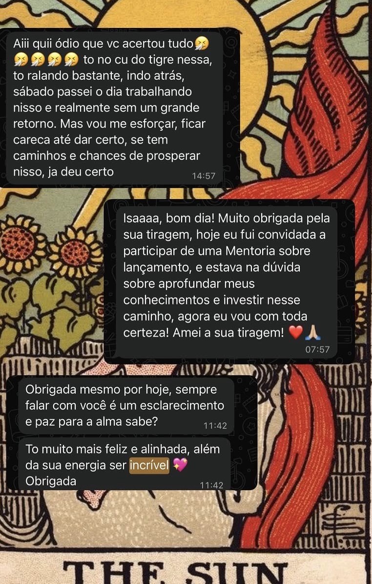 Mensagem real de cliente: Esclarecimento e paz para a alma.